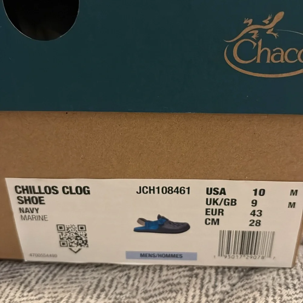 Chaco Chillos Clog navy marine sandals size 10